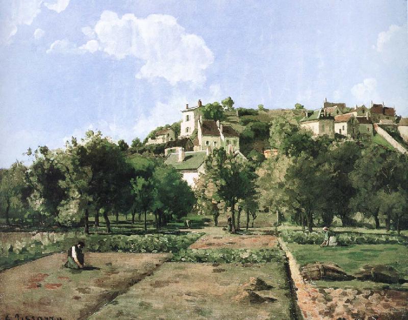 Camille Pissarro Pang plans Schwarz, secret garden homes France oil painting art